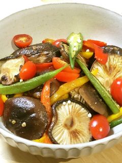 乾しいたけと焼き野菜のマリネ-レシピのメイン写真