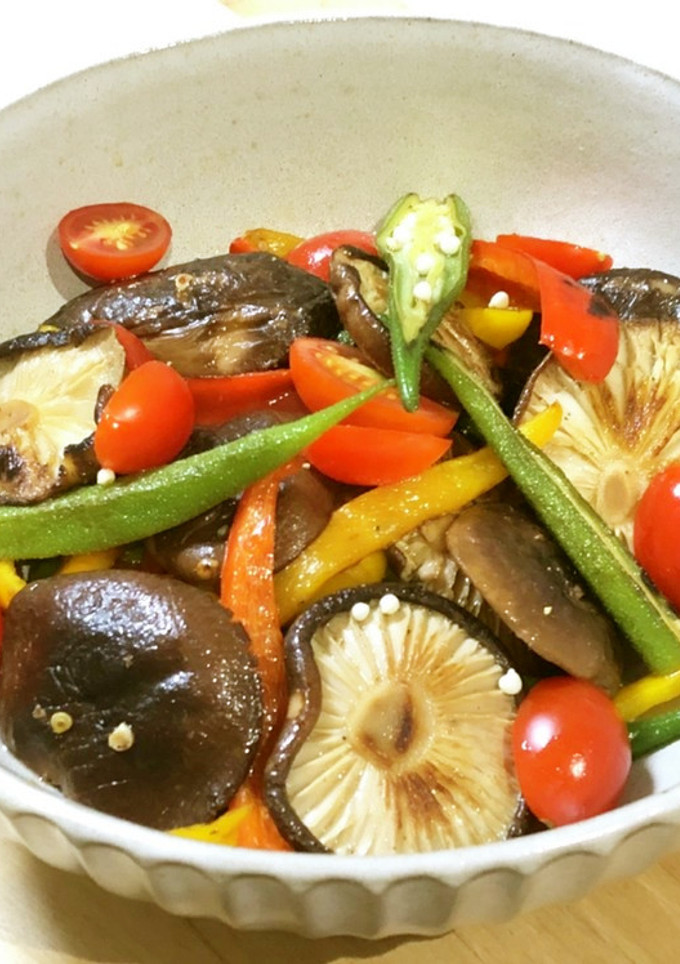 乾しいたけと焼き野菜のマリネ-レシピのメイン写真
