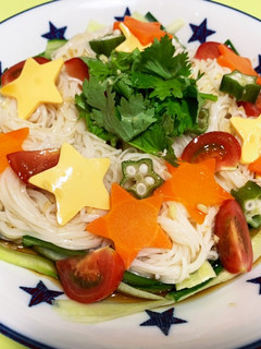 星沢山☆七夕パクチー素麺中華味-レシピのメイン写真