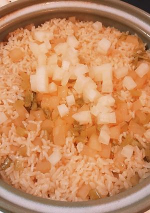 タクアンでシャキッ！簡単炊き込みご飯-レシピのメイン写真