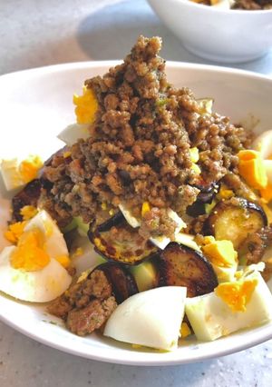 ケト 白菜ひき肉バジル夏野菜サラダ-レシピのメイン写真