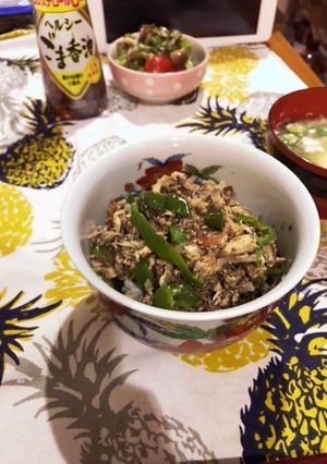 さばピー丼-レシピのメイン写真