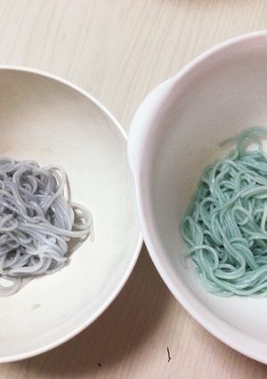 『青いそうめん』『紫色そうめん』の作り方-レシピのメイン写真