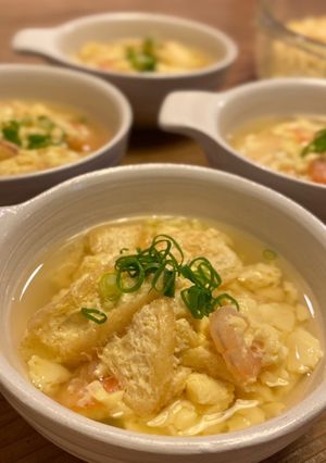レンジでかんたんエビあげ茶碗蒸し-レシピのメイン写真
