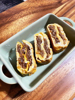 甘辛挽き肉のオムレツ お弁当にも!-レシピのメイン写真