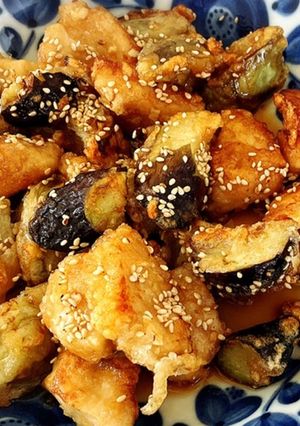 まぐろと茄子の甘酢揚げ-レシピのメイン写真