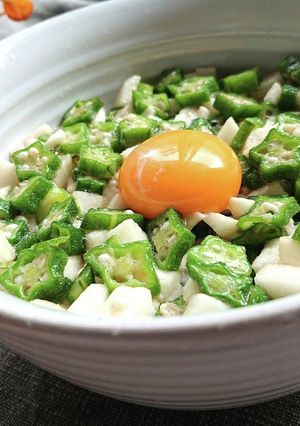 オクラと長芋丼-レシピのメイン写真