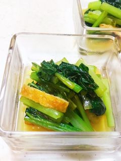 簡単10分!小松菜と薄揚げの煮浸し♪-レシピのメイン写真
