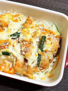 残ったひやむぎと半端野菜deグラタン-レシピのメイン写真