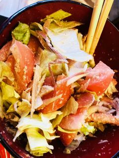 トマトとみょうがレタスの胡麻和えサラダ-レシピのメイン写真