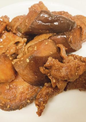 ごま香る！豚バラとなすの味噌炒め-レシピのメイン写真