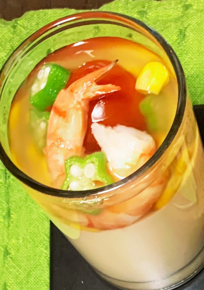 ☆七夕に♪夏野菜の冷やし茶碗蒸し-レシピのメイン写真