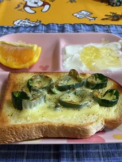 簡単朝食ピザパントースト^_^-レシピのメイン写真