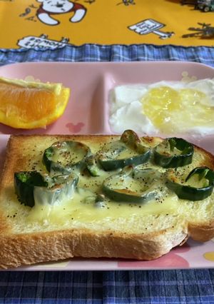 簡単朝食ピザパントースト^_^-レシピのメイン写真
