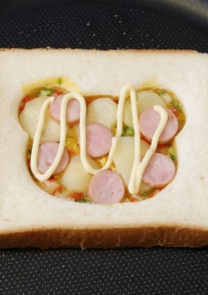 パンダさん ピザトースト-レシピのメイン写真
