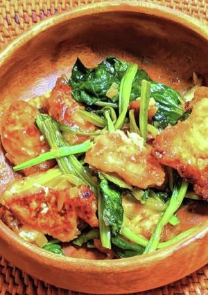 ほうれん草と焼き豆富の油淋鶏風サラダ-レシピのメイン写真