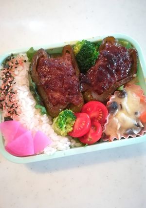 高校生ピーマンの肉詰め弁当 21.7.8-レシピのメイン写真