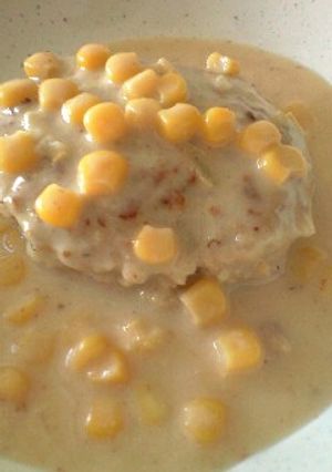 クリームシチュー仕立てのご飯バーグ-レシピのメイン写真