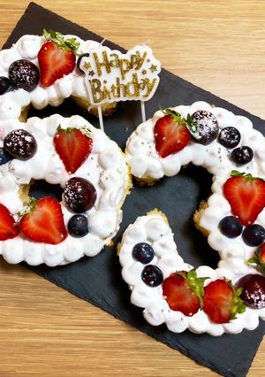 時短！？お誕生日ケーキ（ナンバー）-レシピのメイン写真