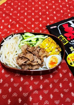 ピリ辛うどん弁当-レシピのメイン写真
