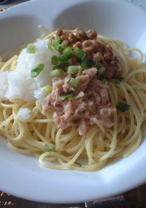 フライパン一つで♪ツナおろし納豆スパ-レシピのメイン写真