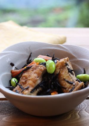 ひじきと厚揚げの煮物-レシピのメイン写真