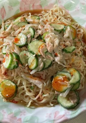 サッポロ一番！ツナきゅうのピリ辛ひや麺-レシピのメイン写真
