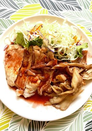 舞茸がお肉を柔らかくする。ロースソテー-レシピのメイン写真