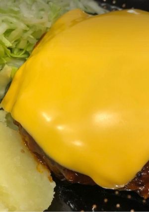 粗挽きポークのハンバーグ-レシピのメイン写真