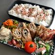 愛妻?弁当①(豚のしそ巻き他)