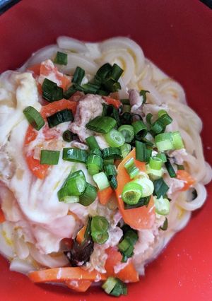 ジンジャーミルクのコク旨変わりダネうどん-レシピのメイン写真