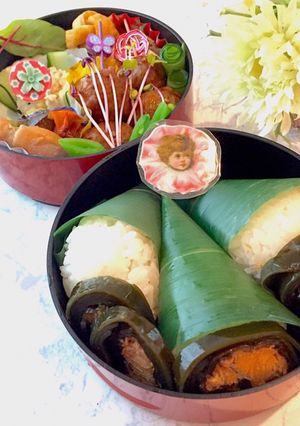 文月８　笹おにぎり弁当-レシピのメイン写真