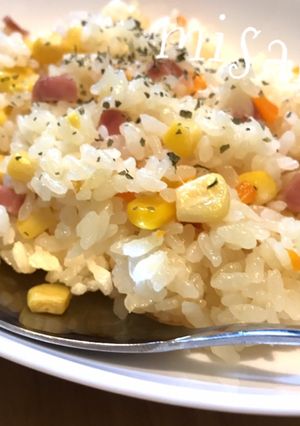 さらに簡単！炊飯器☆de☆ベーコンピラフ-レシピのメイン写真