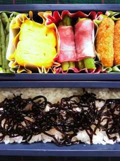高校生弁当日記(しそこんぶご飯弁当編)-レシピのメイン写真