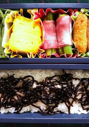 高校生弁当日記（しそこんぶご飯弁当編）-レシピのメイン写真