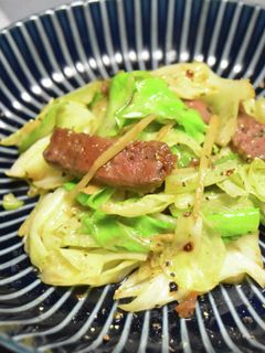 キャベツ、レバー、新しょうがのクミン炒め-レシピのメイン写真