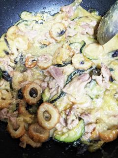 ちくわ、ズッキーニ、豚肉、なすの味噌炒め-レシピのメイン写真