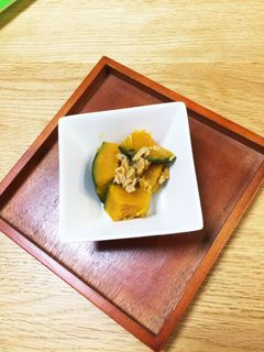 ホクホク簡単♪カボチャとツナの煮物-レシピのメイン写真