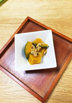 ホクホク簡単♪カボチャとツナの煮物-レシピのメイン写真