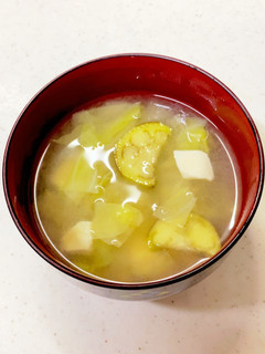 なす キャベツ 豆腐の味噌汁^^-レシピのメイン写真