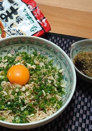 やみつき☆油そば風冷やし卵ラーメン-レシピのメイン写真