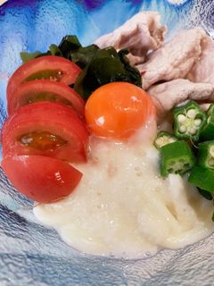 ゆかりのイブクロ ネバネバぶっかけうどん-レシピのメイン写真