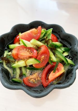 もずくと夏野菜のサッパリサラダ-レシピのメイン写真