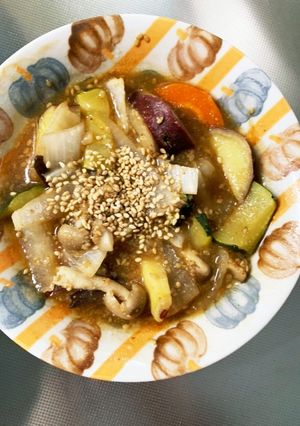 根菜スタミナごま油そうめん味温野菜サラダ-レシピのメイン写真