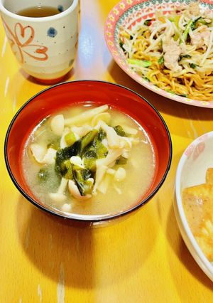 簡単♪ブナピーわかめのスピード豚汁！-レシピのメイン写真