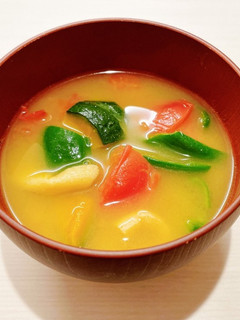 夏野菜のみそ汁-レシピのメイン写真