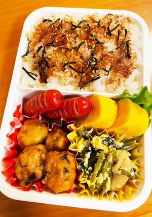 肉団子の和風あんかけ弁当②（覚え書き）-レシピのメイン写真