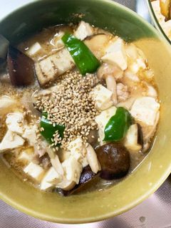 豚こま辛味なし中華炒め味麻婆豆腐茄子-レシピのメイン写真