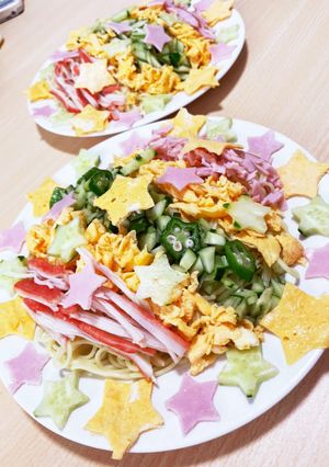 七夕☆冷やし中華☆(そうめん)-レシピのメイン写真