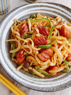 モーニングウィンナーでケチャップ焼きそば-レシピのメイン写真